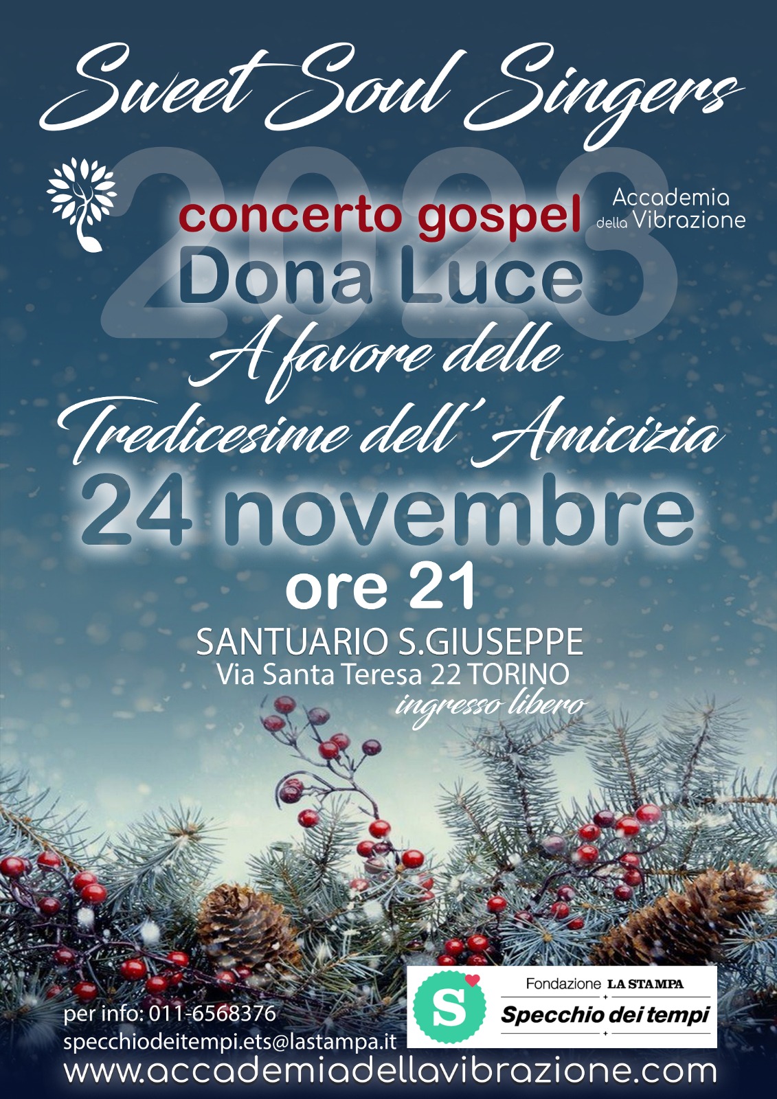 Concerto di Natale Coro Gospel Torino La Stampa Specchio dei Tempi