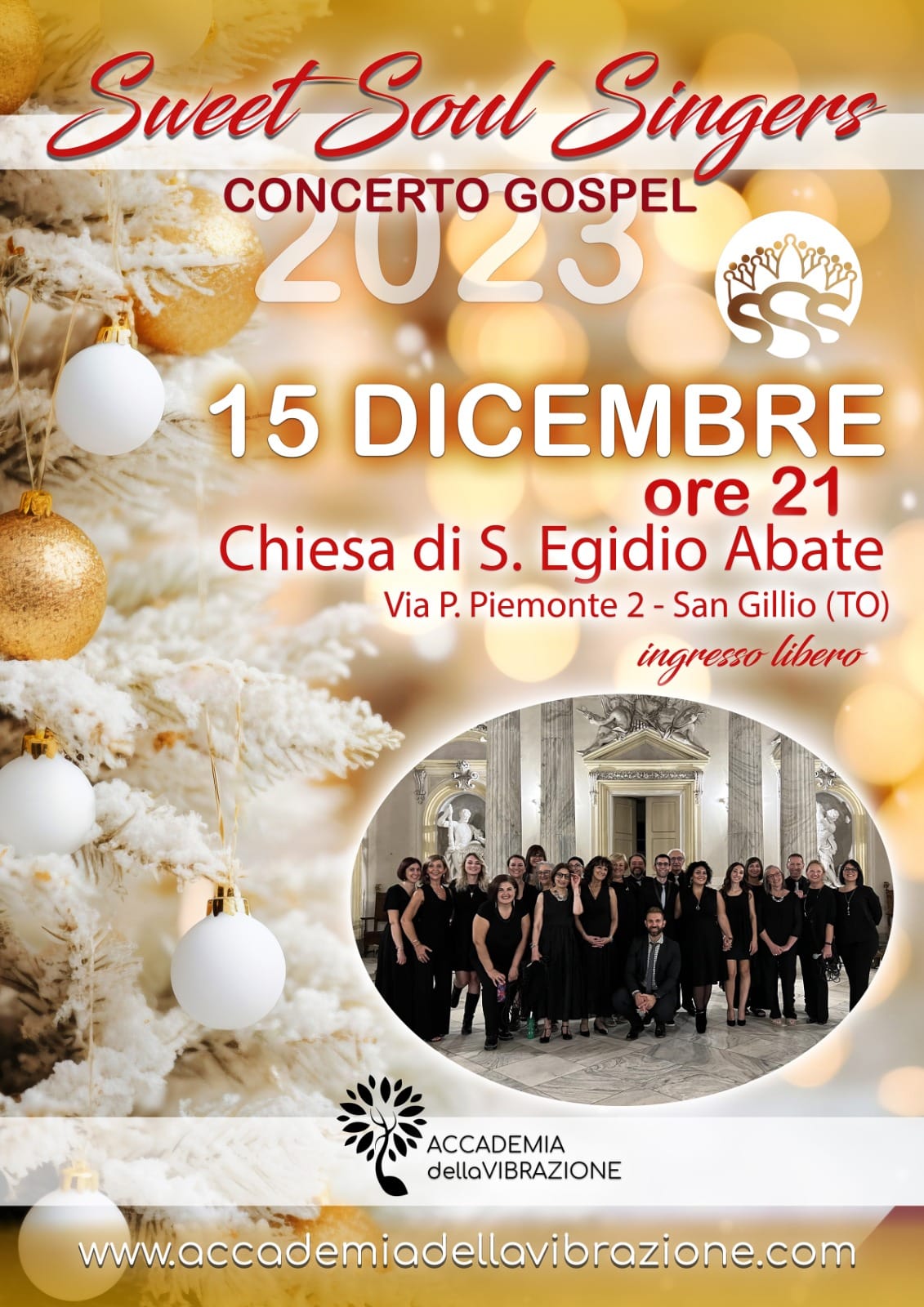 Sweet Soul Singers Concerto Natale San Gillio Torino